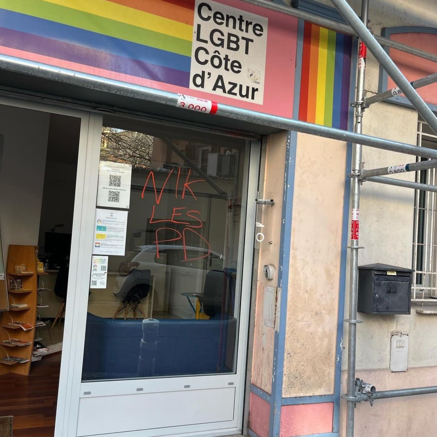 Le centre LGBTQIA+ de Nice vandalisé